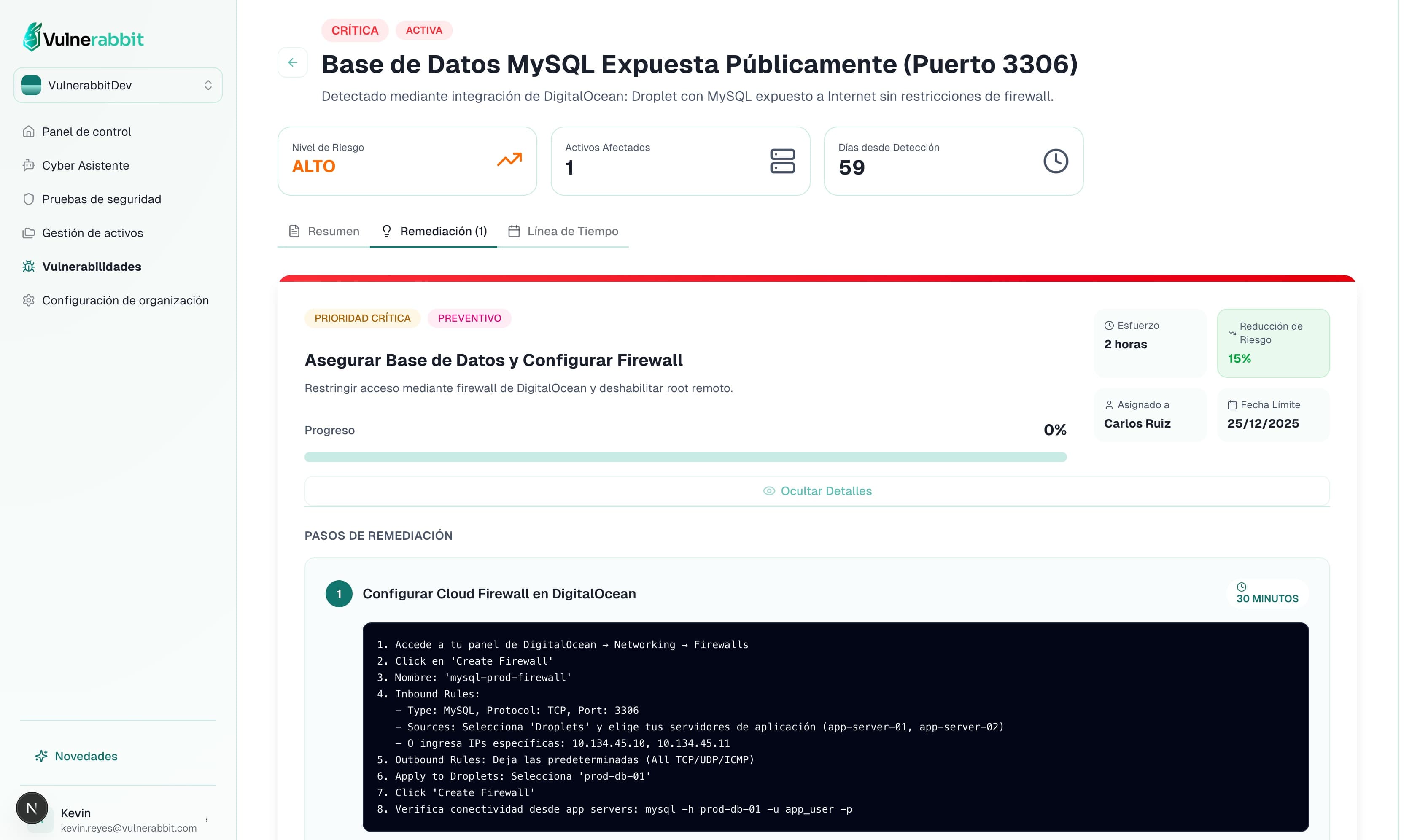 Vulnerabbit Copilot explicando una vulnerabilidad